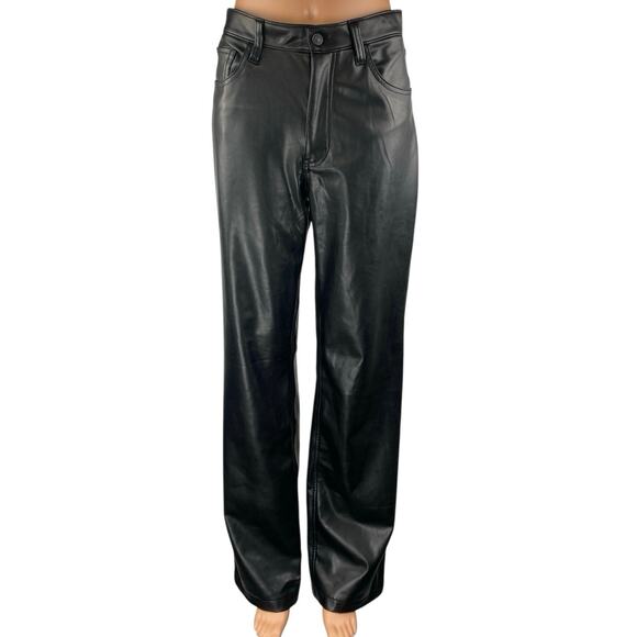 Abercrombie & Fitch The 90s Relaxed Jean Coated Black High Rise Denim Jeans 4 - Picture 1 of 4